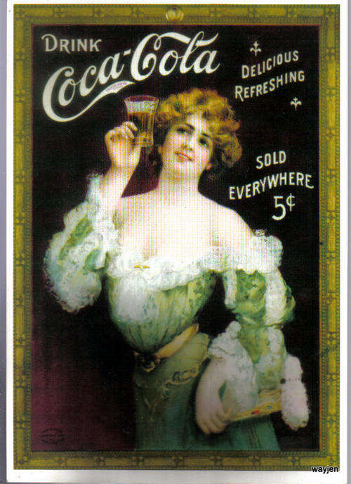 DRINK COCA-COLA POSTER ADVERTISEMENT. MODERN REPRODUCTION. 21 X 30cm.