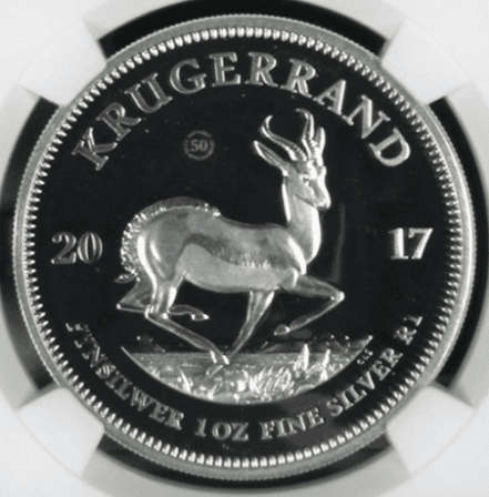 *EXTREMELY RARE* 2017 Silver Proof Krugerrand NGC PF70 ULTRA CAMEO - Perfect 50th Anniversary