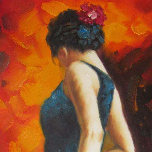Spanish Dancer - Oil on Canvas by Gomez
