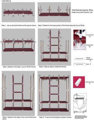 3Door Foldable Wardrobe