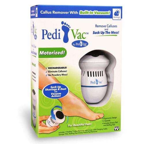 Pedi Vac by Ped Egg - Callus Remover for Feet with Built-in Vacuum Removes Dead Skin from Feet