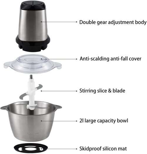 Stainless Steel Meat Mincer and Food Processor