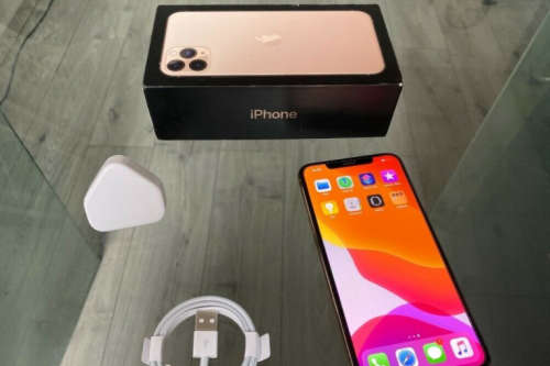Gold Apple Iphone 11 Pro Max 256GB Factory Unlocked To All Networks + Warranty