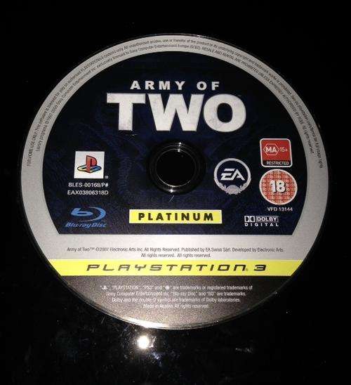 Army Of Two *Platinum - PS3 Game (No Box)