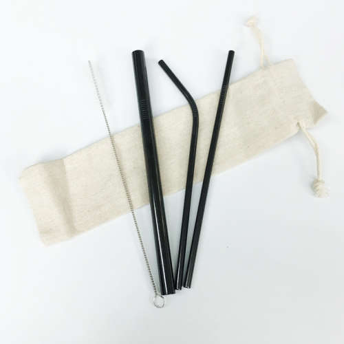 Stainless Steel Straws ( Black | Gold | Rose Gold | Silver | Rainbow)