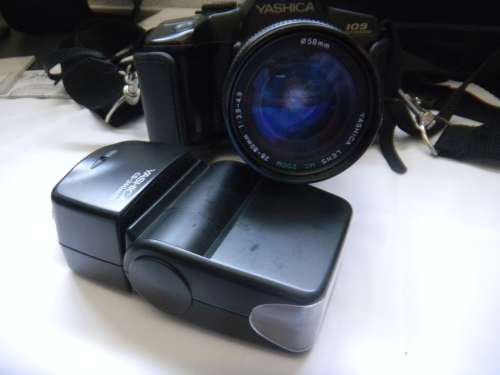 VINTAGE YASHICA 109 Multi-Program 35mm SLR Camera and Acessories