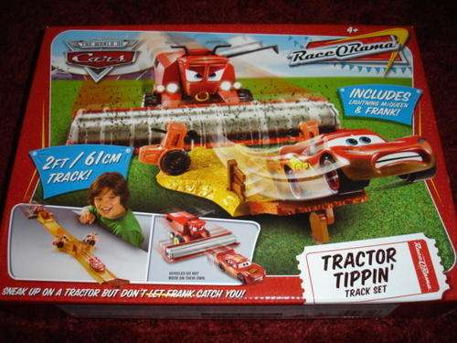Disney cars TRACTOR TIPPIN' TRACK SET with Frank the Combine RARE!
