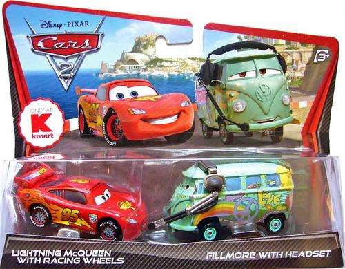 Disney Pixar Cars 2 McQueen and Fillmore with Headset - Movie Moments