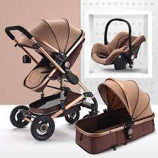3 in 1 Baby Stroller Stroller Folding Carriage Gold Baby Stroller Newborn Stroller