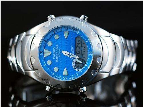 Casio Marine Gear Blue Ana-Digi Men's Watch - MRP-701 Stainless Steel