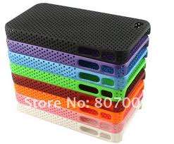 Iphone 4 Mesh Plastic Hole Black Case (1)