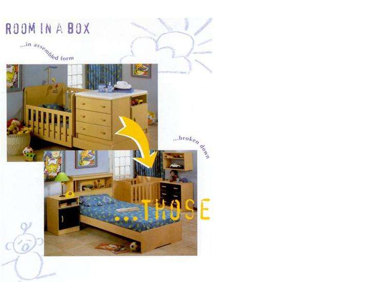 Room in a Box, almost new white with grey trim. Inc mattress & bumpers