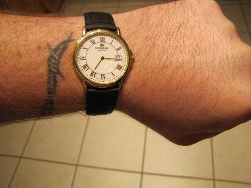 RAYMOND WEIL GENEVE 18K GOLD GENTS DATE ^^^SUPERB^^^NO RESERVES^^^