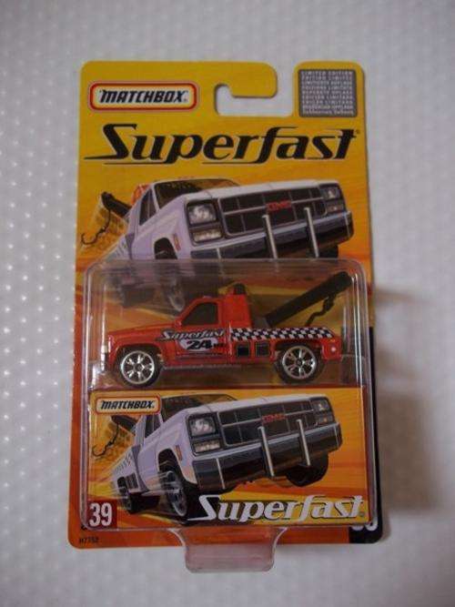 2005 Matchbox Superfast GMC wrecker truck - metallic orange