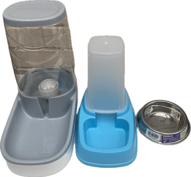 Pet bundle (Water dispenser, Feeder dispenser and Marltons small Ant-Proof Bowl)
