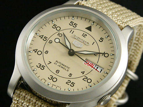 SEIKO 5 Automatic **21 Jewels** Tough Military Band Gents Watch(NO MORE BATTERIES EVER!!)