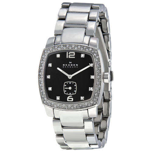 SKAGEN (DENMARK) Swarovski Crystals Stainless Steel Quartz Ladies Watch "EXTREMELY CLASSY!!"