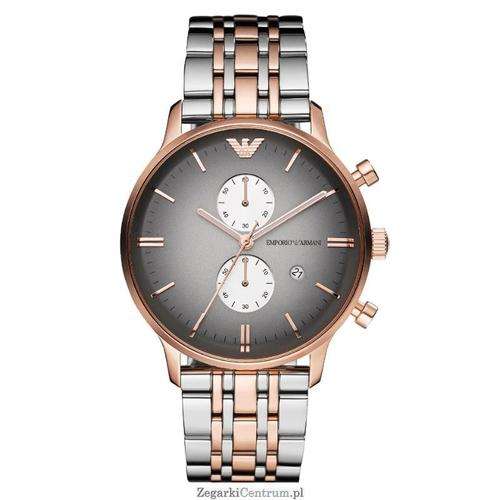 EMPORIO ARMANI Retro 2-Tone Chronograph Gents Dress Watch(BRAND NEW WITH ALL DOCUMENTS!!)
