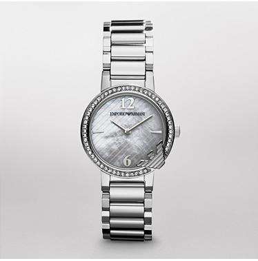New EMPORIO ARMANI AR0746 Mother-of-Pearl Dial Ladies Dress Watch(BRAND NEW WITH ALL DOCS)
