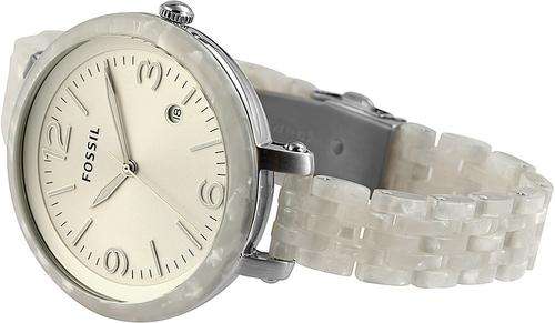 **NEW** FOSSIL Heather XL Pearlized White Ladies Quartz Watch(STUNNING TIMEPIECE!)