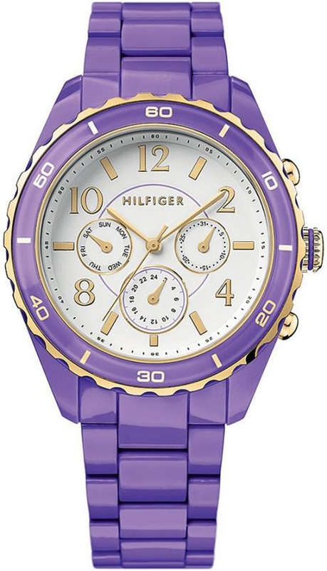 TOMMY HILFIGER Purple Multifunction Ladies Dress Watch(BRAND NEW WITH ALL DOCUMENTS!!)