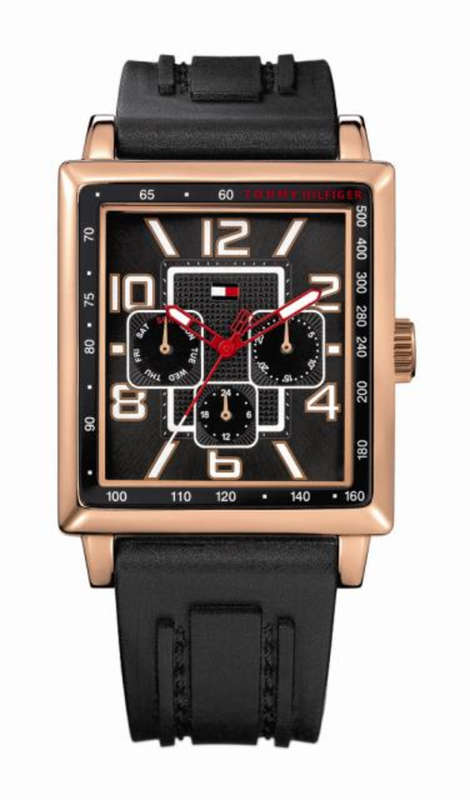 TOMMY HILFIGER Dylan Square Gold-Tone Gents Sports Watch(BRAND NEW WITH ALL DOCUMENTS!!)