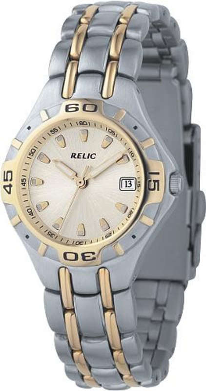 **NEW** RELIC (By FOSSIL) Champaigne Dial 2-Tone Ladies Quartz Dress Watch"GREAT VALUE"