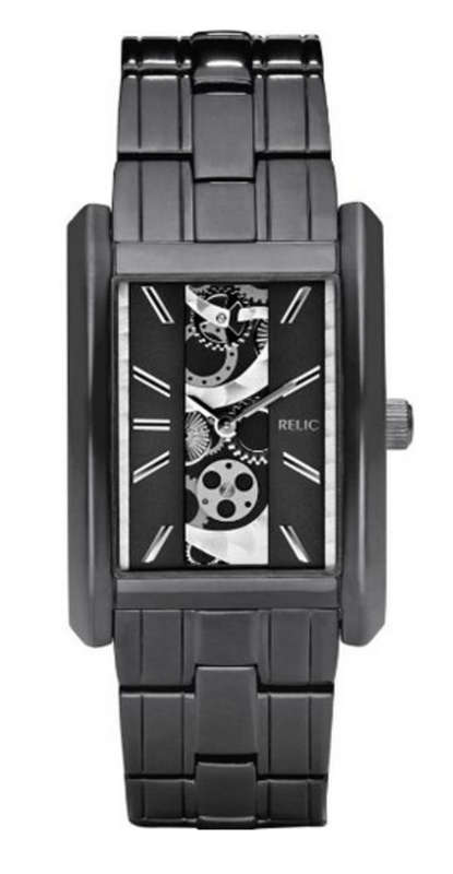 **NEW** RELIC (By FOSSIL) Allen Gunmetal Skeleton Gents Quartz Dress Watch"GREAT VALUE"