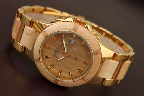 BEWELL Wood & Stainless Steel Combination Gents Quartz Dress Watch "LIMITED EDITION!!"