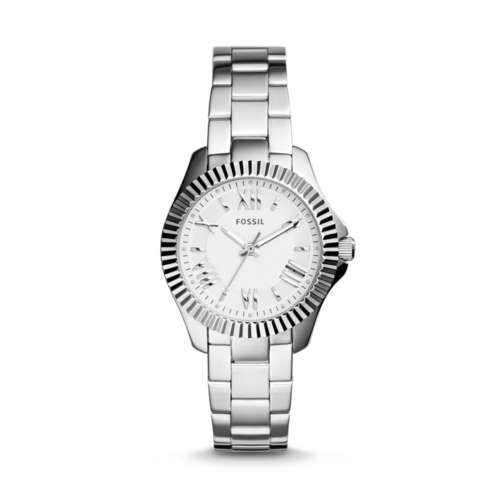 **NEW** FOSSIL Cecile 3-Hand Silver Ladies Quartz Dress Watch(STUNNING TIMEPIECE!)