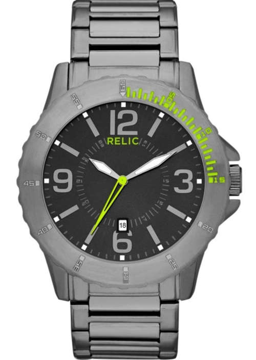 **NEW** RELIC (By FOSSIL) Gresham Gunmetal Quartz Gents Dress Watch"BEST VALUE FOR MONEY!!"
