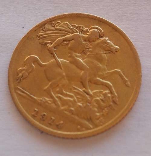 1914 GOLD Half SOVEREIGN..