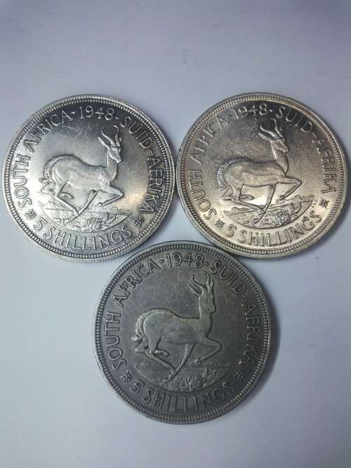 1948 5 SHILLINGS *****GOOD DATE AND SCARES*****BID ON ALL THREE!!!!