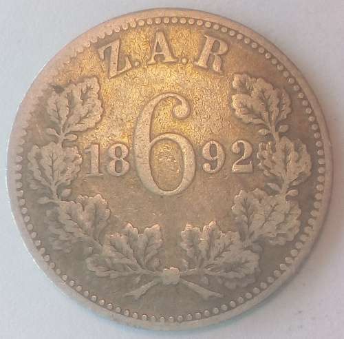 1892 ZAR 6 Pence...See pictures!!