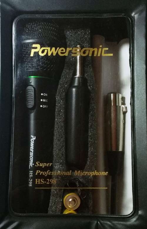 POWERSONIC HS-298 SUPER PROFESSIONAL WIRELESS AND CORDED MICROPHONE