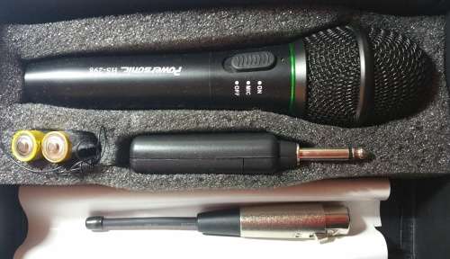 POWERSONIC HS-298 SUPER PROFESSIONAL WIRELESS AND CORDED MICROPHONE