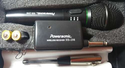POWERSONIC HS-298 SUPER PROFESSIONAL WIRELESS AND CORDED MICROPHONE