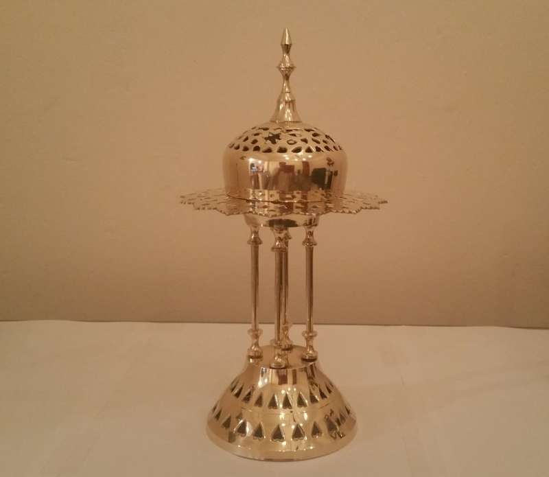 MIDDLE EASTERN (PERSIAN-TURKISH-MOROCCAN-ISLAMIC) LAMP AND INCENSE BURNER