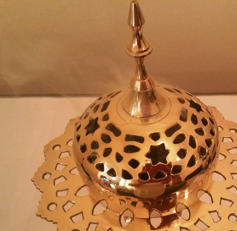 MIDDLE EASTERN (PERSIAN-TURKISH-MOROCCAN-ISLAMIC) LAMP AND INCENSE BURNER
