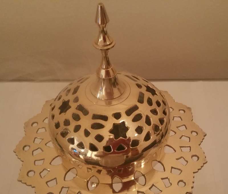 MIDDLE EASTERN (PERSIAN-TURKISH-MOROCCAN-ISLAMIC) LAMP AND INCENSE BURNER