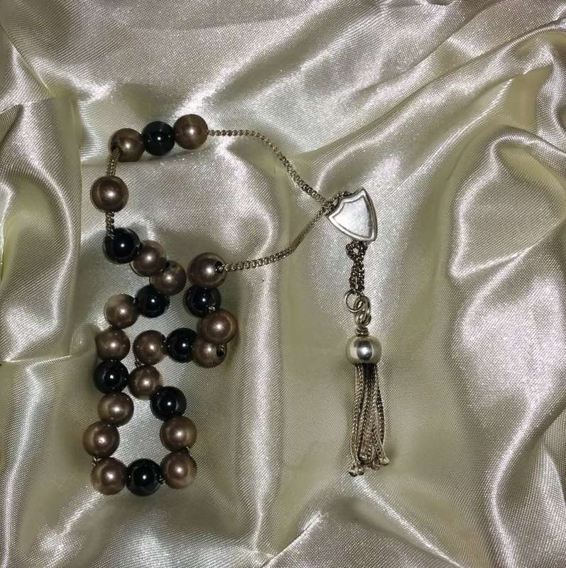 HEMATITE AND STERLING SILVER WORRY BEADS (KOMBOLOI)