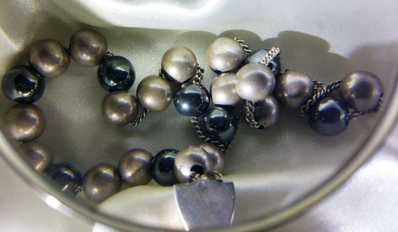 HEMATITE AND STERLING SILVER WORRY BEADS (KOMBOLOI)