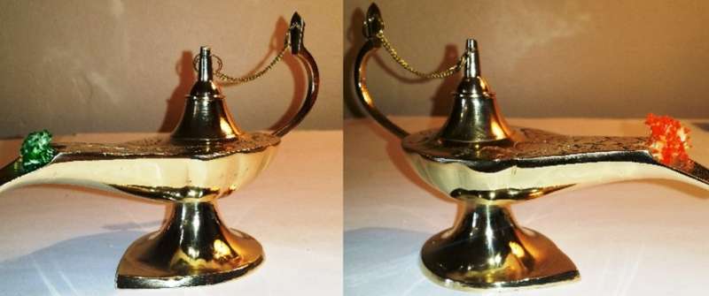 SOLID BRASS ALADDIN GENIE LAMP