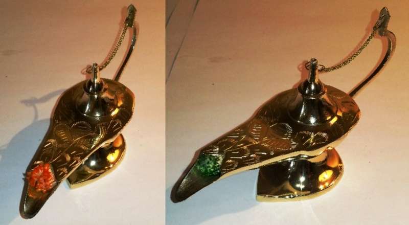 SOLID BRASS ALADDIN GENIE LAMP