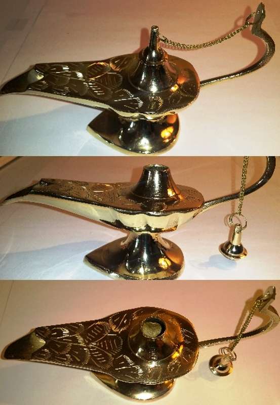 SOLID BRASS ALADDIN GENIE LAMP