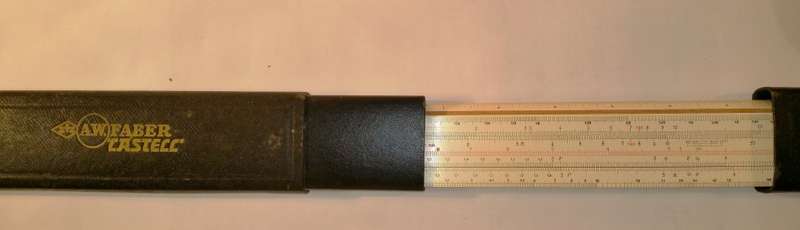 A.W. FABER CASTELL SLIDE RULE ~ MODEL 1/98/398 (ELECTRO) IN CASING [VINTAGE]