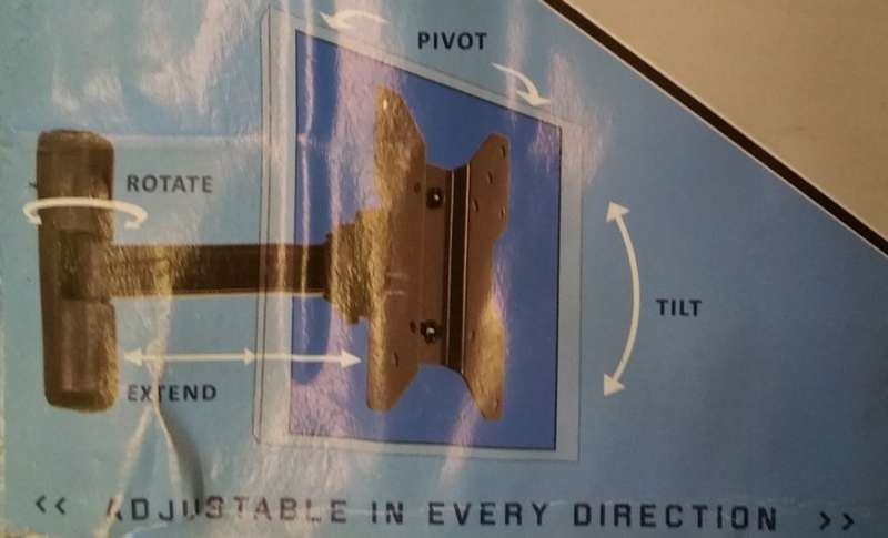 ELLIES PLASMA / LCD / LED WALL MOUNT [WALL BRACKET] ~ SINGLE ARM ABSOLUTE MOVEMENT
