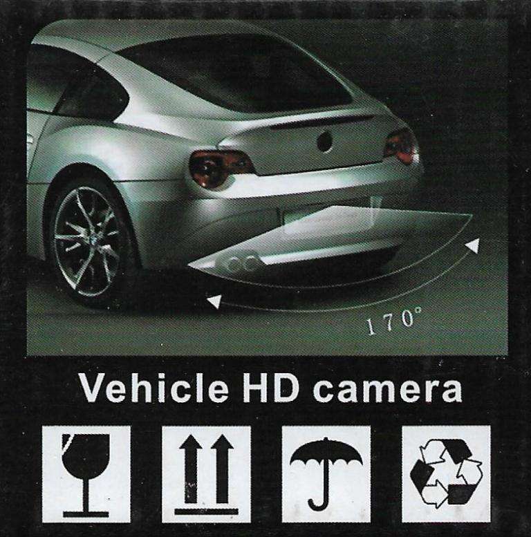 VEHICLE HD CAMERA PURE QUALITY 170° REAR VIEW
