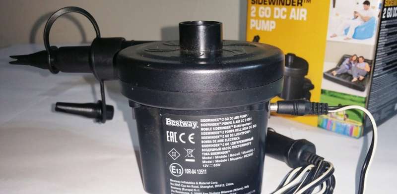 DC AIR PUMP 2 GO ~ SIDEWINDER  [BESTWAY]