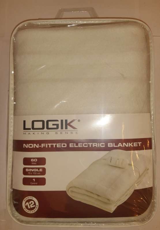 LOGIK NON-FITTED ELECTRIC BLANKET ~ SINGLE